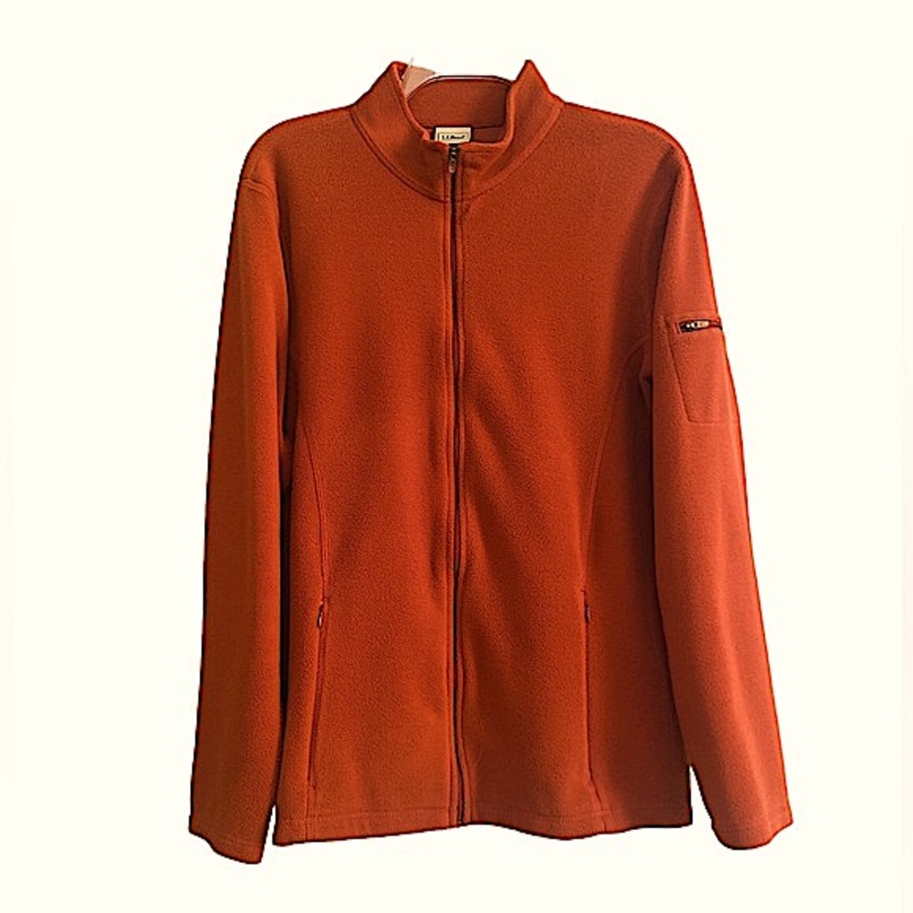 LL Bean Active Fleece Zip-Front Jacket Cinnamon XL
